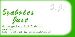 szabolcs just business card